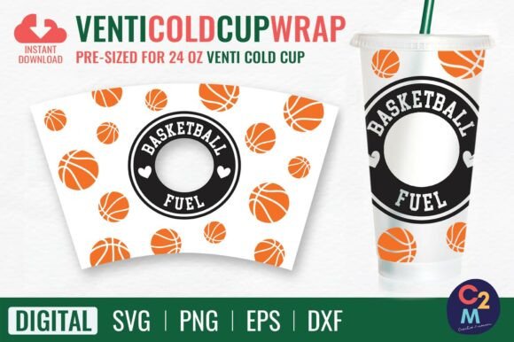 Basketball Fuel Venti Cold Cup 24oz SVG: A Brand Designer’s Review of Graphics and Tumbler Wraps