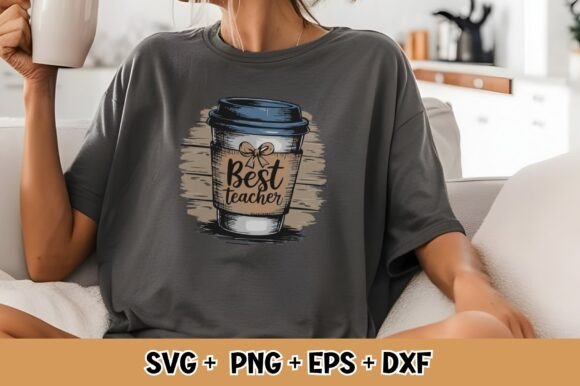 Best Teacher Coffee Cup Gif SVG PNG: Graphics for Blog & T-Shirt Designs