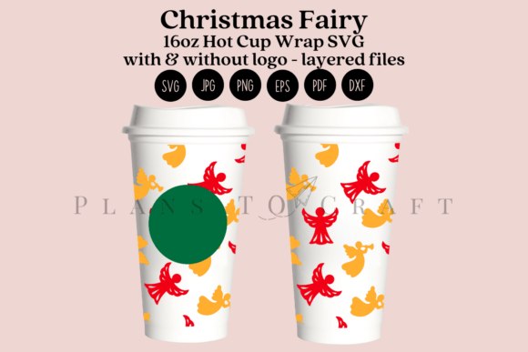 Christmas Fairy 16oz Hot Cup: Tumbler Wraps Graphics