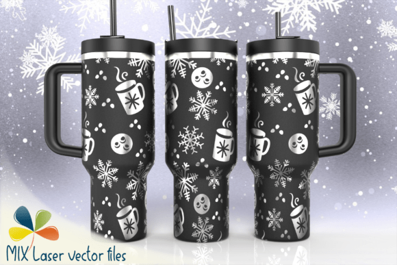 Cocoa and Cookies Laser Tumbler Wrap SVG: Graphics & Tumbler Wraps