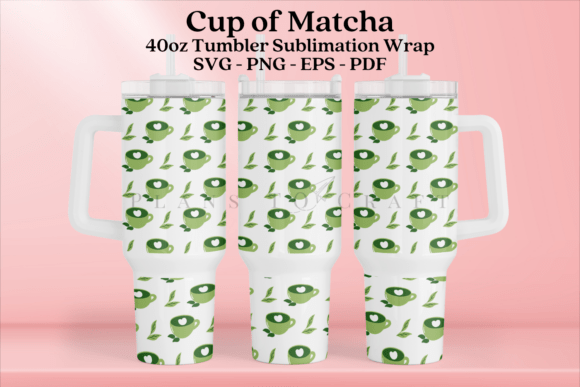 Cup of Matcha 40oz Tumbler Wrap SVG: Graphics & Tumbler Wraps Review