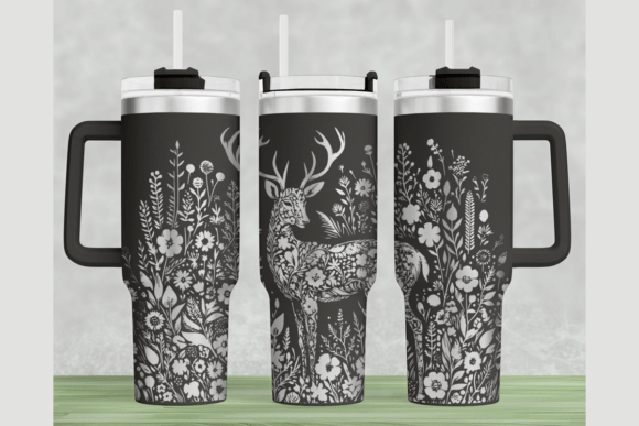 Deer Flower 40oz Laser Tumbler Wrap SVG: Graphics & Laser Engraving Review