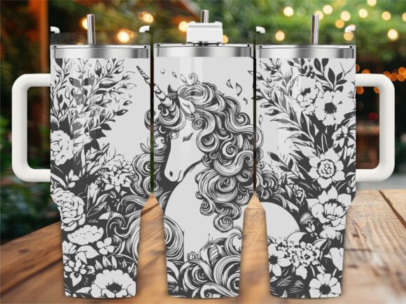 Floral Unicorn Tumbler Graphics and Tumbler Wraps Review