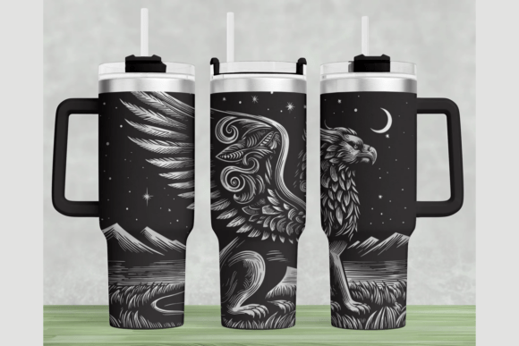 Griffin Car 40oz Laser Tumbler Wrap SVG: Graphics for Tumbler Wraps