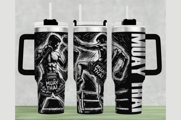 Muay Thai 40oz Tumbler Wrap SVG Graphics Review