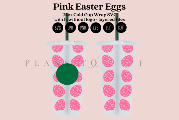 Pink Easter Eggs 24oz Cold Cup Wrap SVG Reviewed