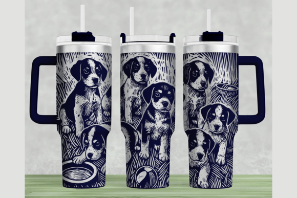 Puppy Tumbler Wrap Graphics for Local Branding
