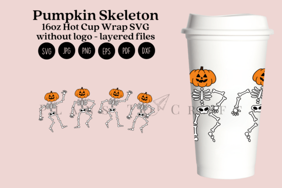 Skeleton Halloween Hot Cup Wrap: Graphics & Crafts Review