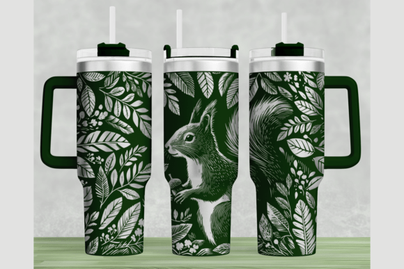 Squirrel 40oz Tumbler Wrap: Graphics & Laser Engraving Design Review