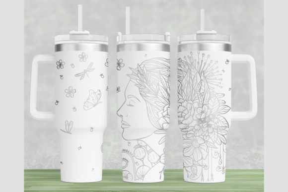 Woman Flower 40oz Laser Tumbler Wrap SVG: An Embroidery Review